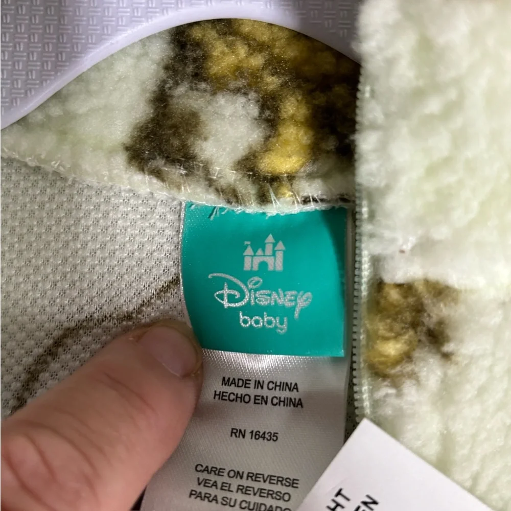 Disney Baby Winnie the Pooh Sherpa Fleece Jacket Light Green‎ 18M NWT